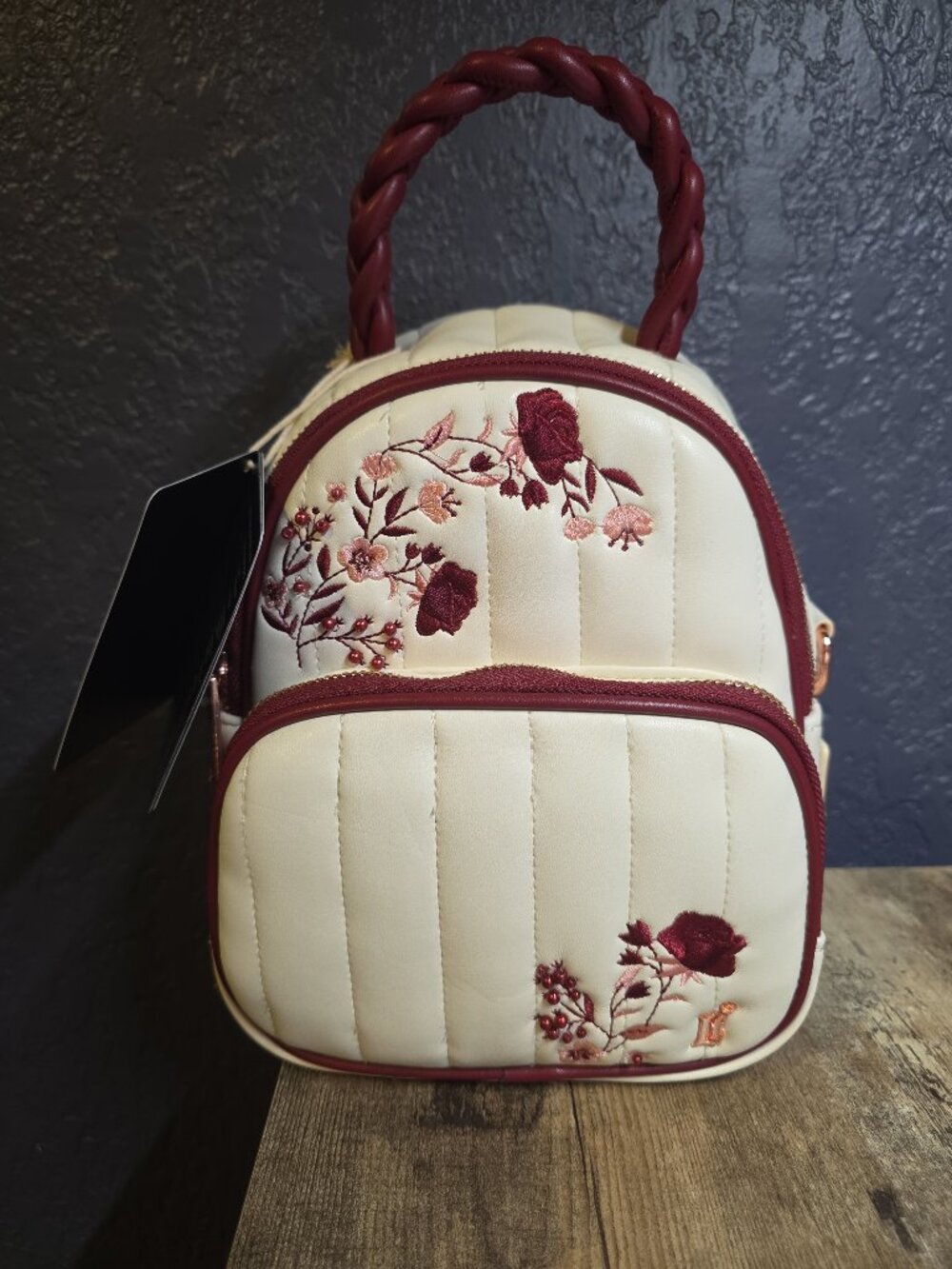 Loungefly October 2025 Fall Floral Rose Sling Mini Backpack